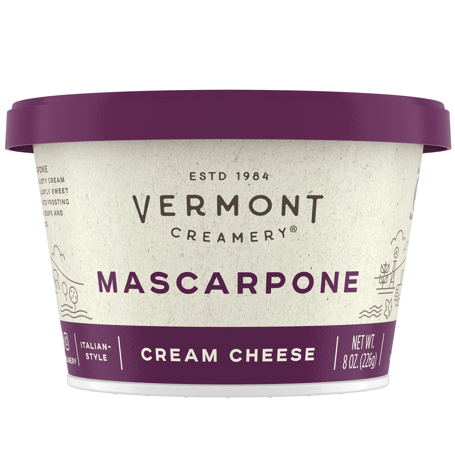 Vermont Creamery Mascarpone Cream Cheese 8oz 12ct