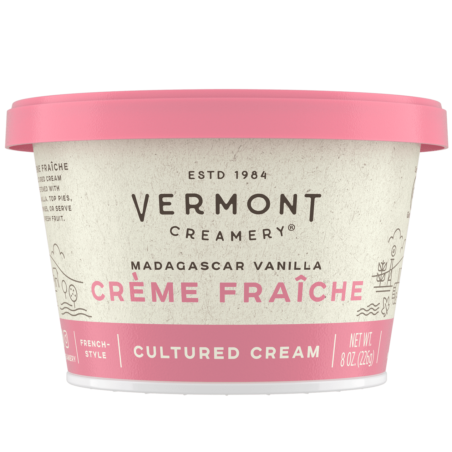 Wholesale Vanilla Creme Fraiche creamery 8 OZ- Bulk
