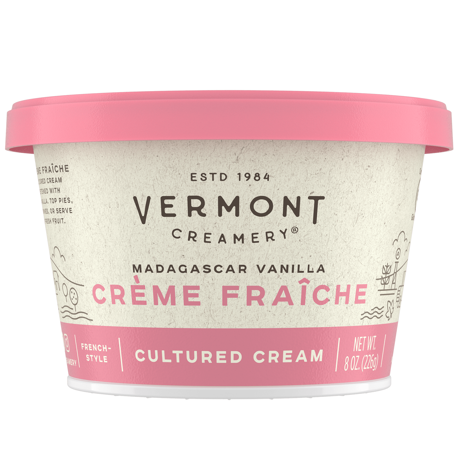 Wholesale Vanilla Creme Fraiche creamery 8 OZ- Bulk