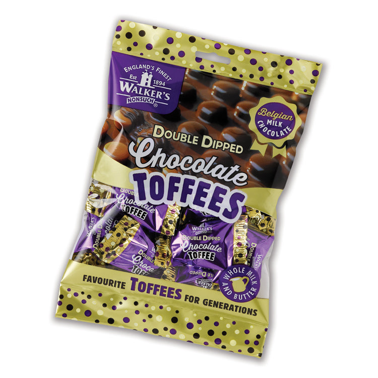 Wholesale Walker's Nonsuch Bag, Double Dipped Chocolate Toffee 4.76oz (135g)- Bulk