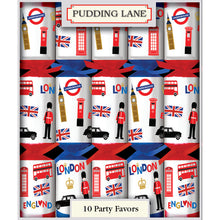Wholesale Pudding Lane London Tourist (5 Red, 5 Blue), Cracker 10 x 12.5”- Bulk