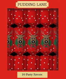 Wholesale Pudding Lane Dotty Reindeer, Cracker 10 x 11- Bulk
