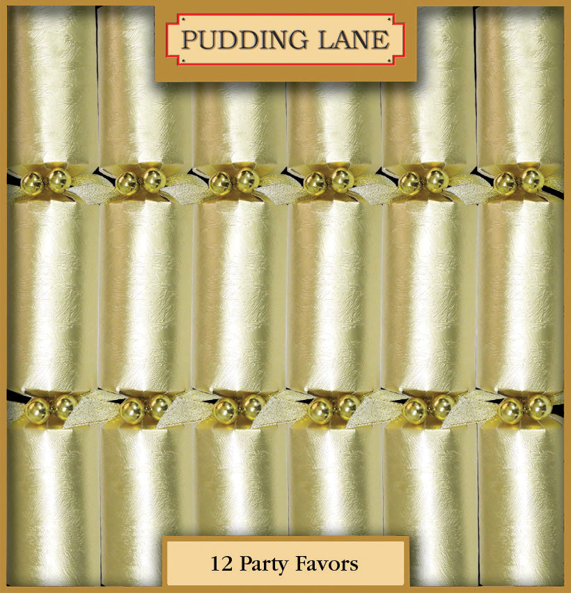Wholesale Pudding Lane Gold Baubles, Cracker 12 x 12.5- Bulk