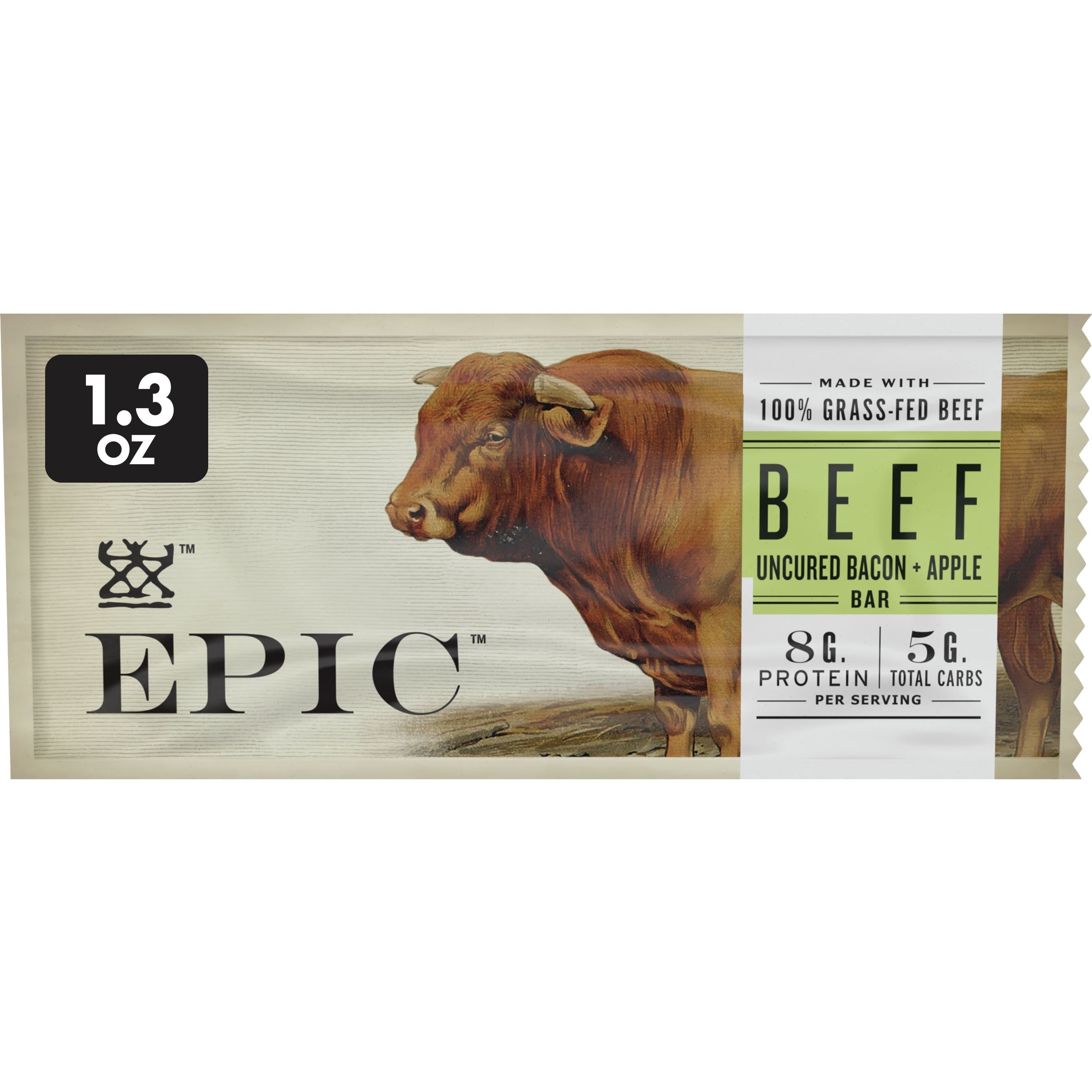 Epic Beef Uncured Bacon + Apple 1.3 Oz Bar