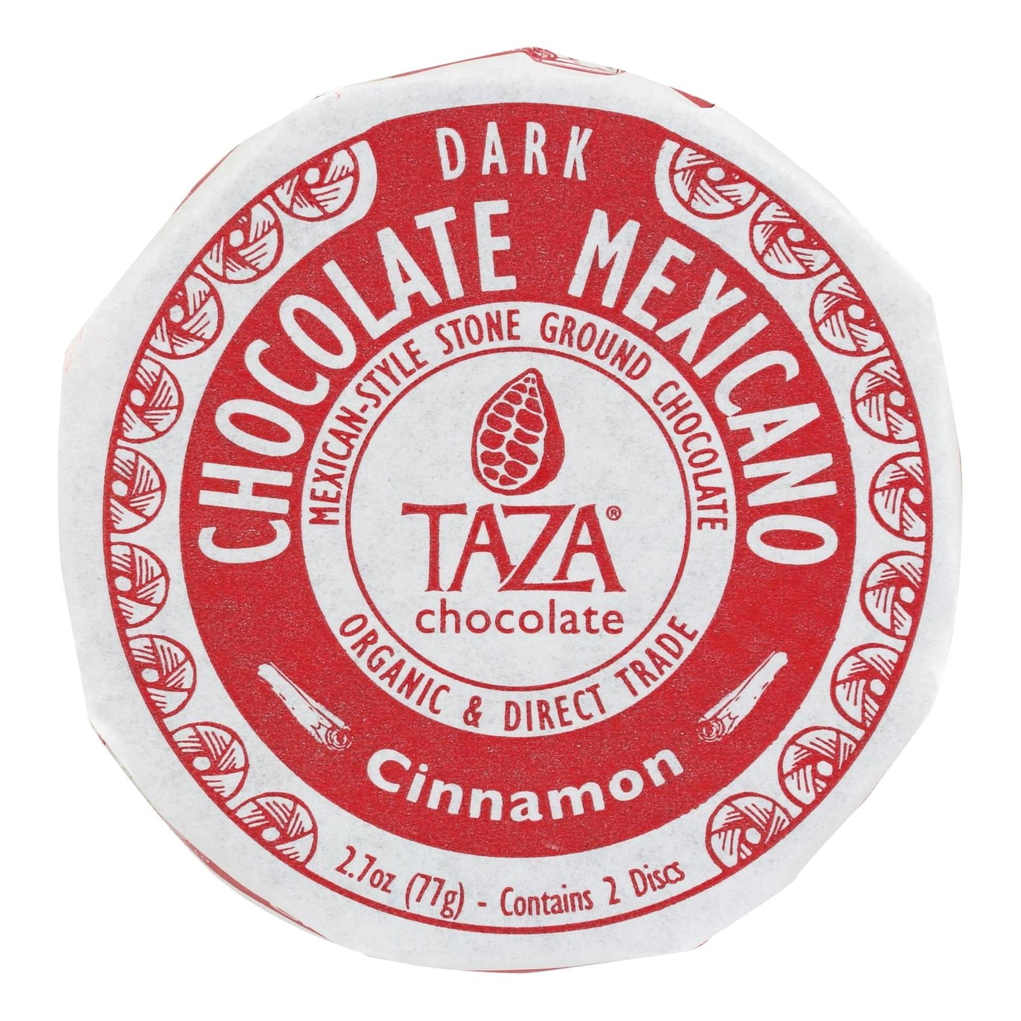 Taza Chocolate Organic Chocolate Disc Cinnamon 2.7 Oz