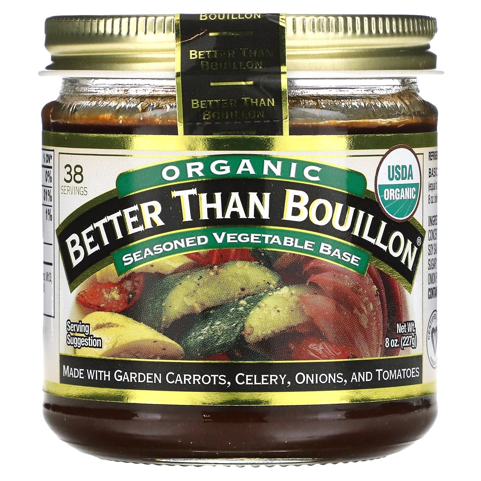 Better Than Bouillon Vegetable Base Organic 8 oz Jar