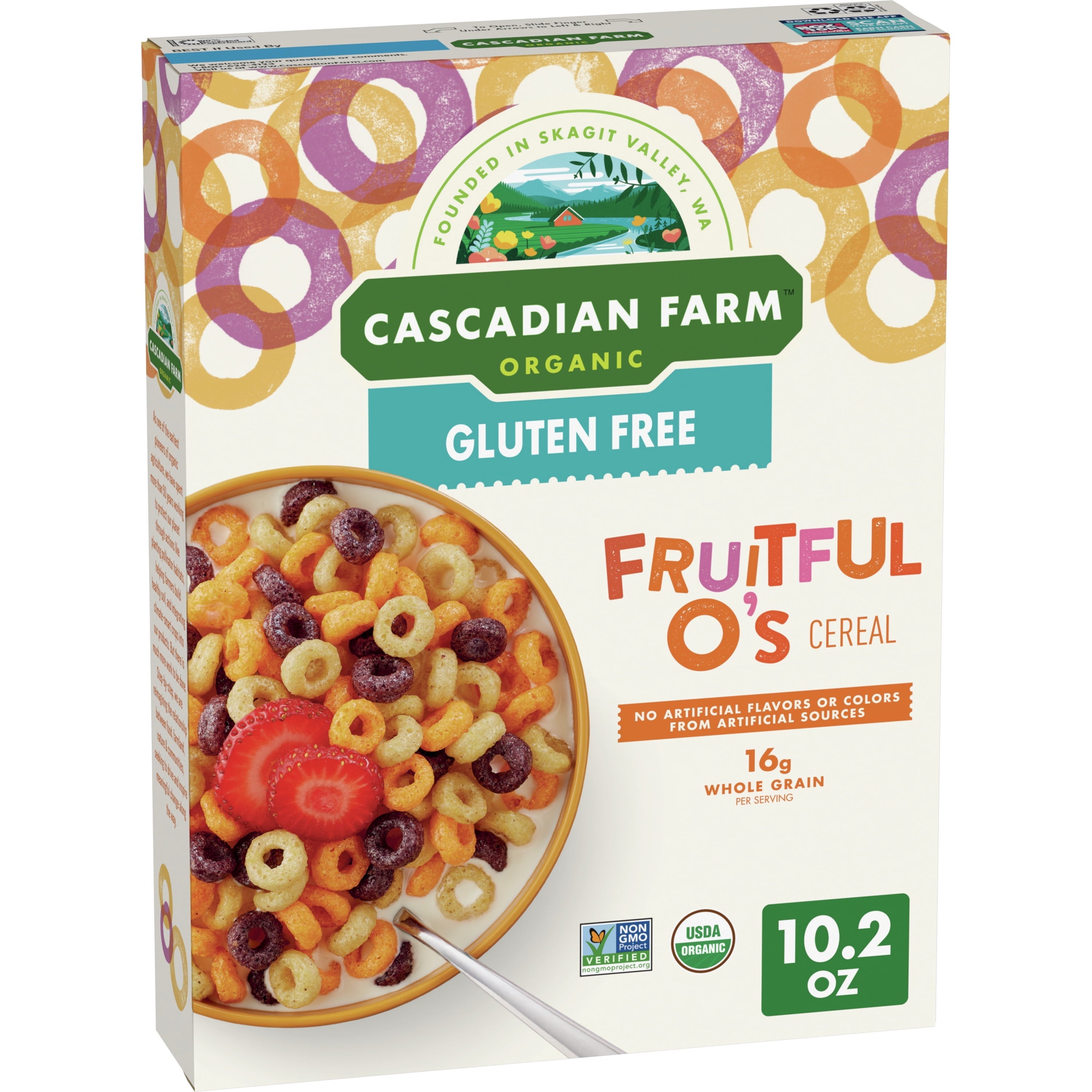 Cascadian Farm Fruitful O's Cereal 10.2 Oz Box