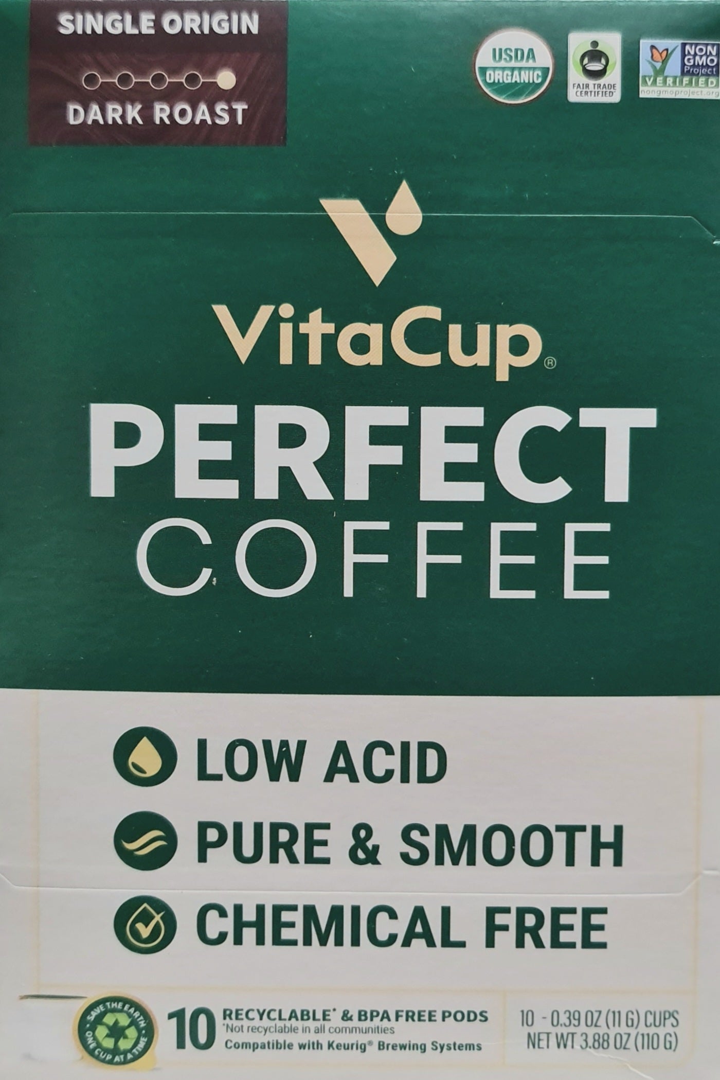 VitaCup Coffee Dark Roast 3.88 Oz