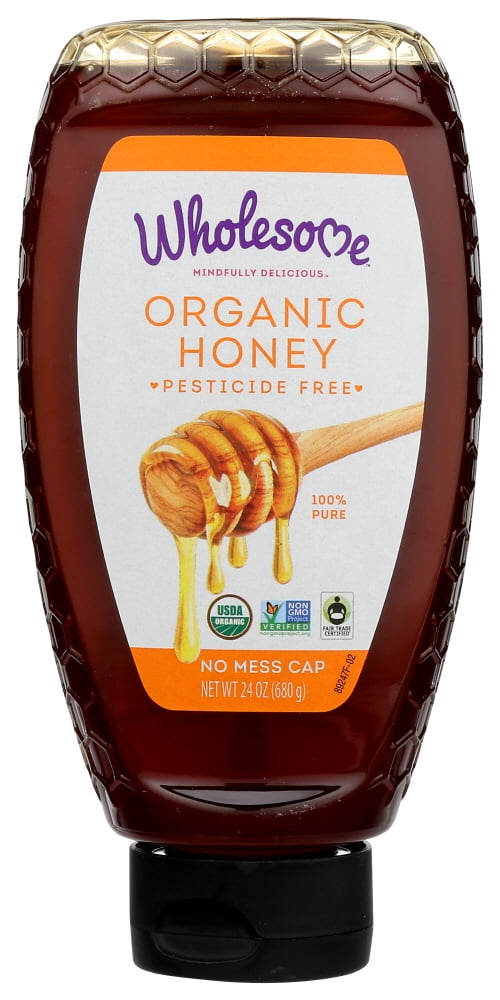 Wholesome Sweeteners Organic Honey, Squeeze 24 Oz