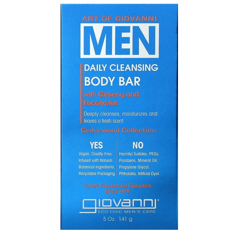 Giovanni Mens Ginseng & Eucalyptus Cleansing Body 5 oz Bar