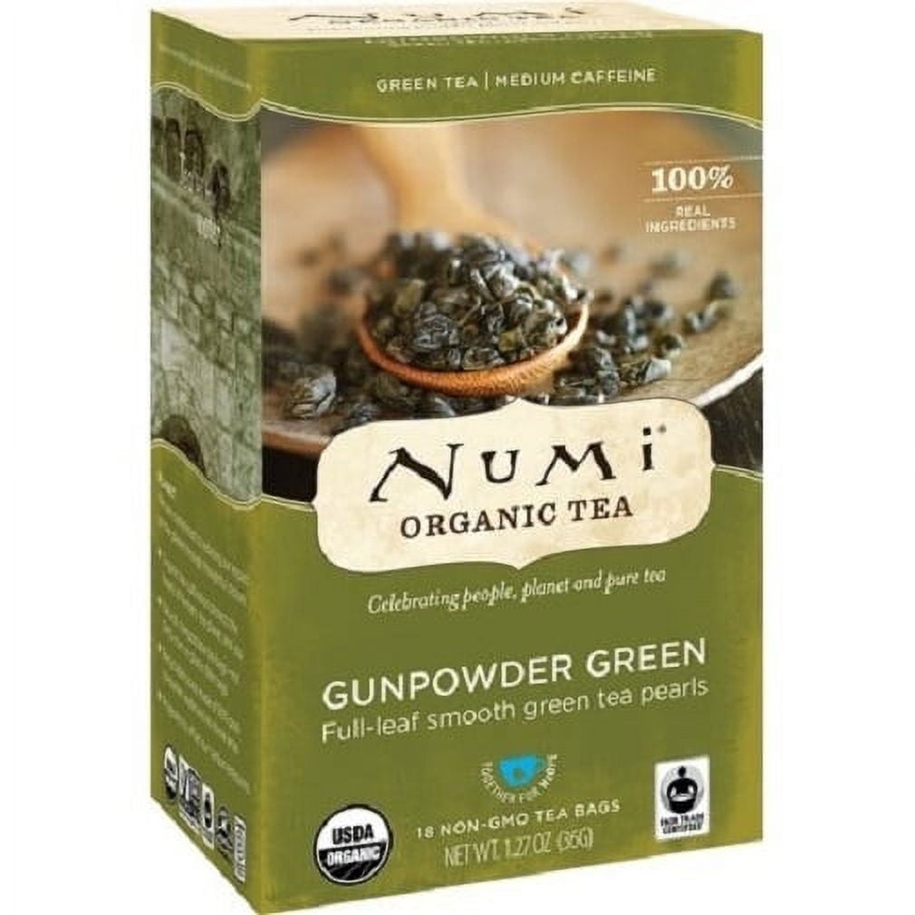 Numi Tea Organic Tea Gunpowder Green 18 Tea Bags
