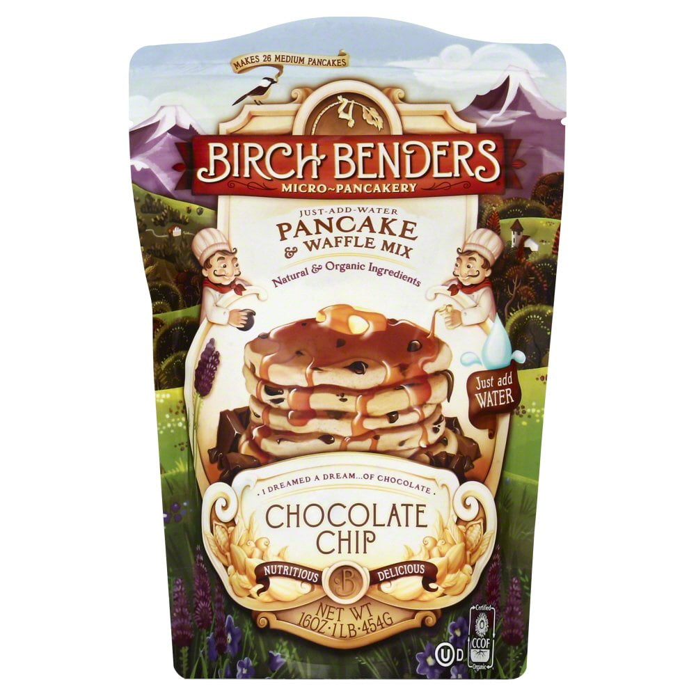 Birch Benders Pancake and Waffle Mix Chocolate Chip 16 oz Bag
