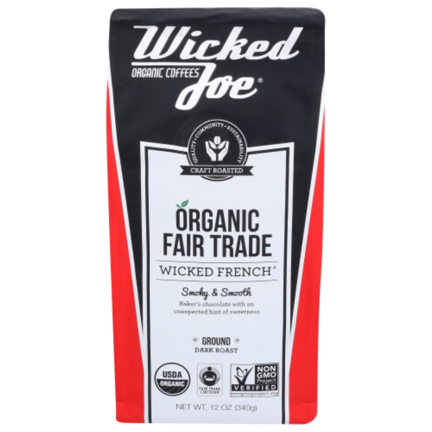 Wicked Joe Organic French Ground Coffee 10 Oz