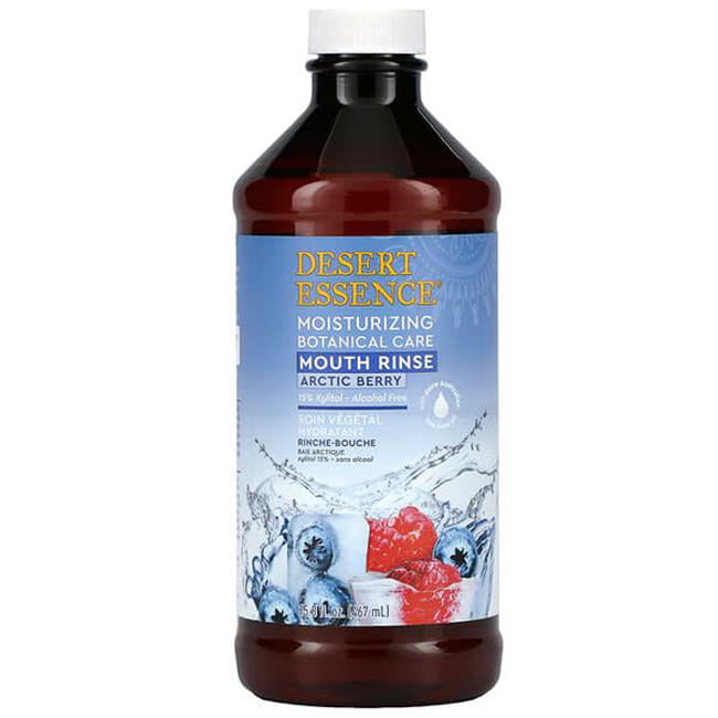 Desert Essence Moisturizing Botanical Care Mouth Rinse Arctic Berry 15.8 Fl Oz Bottle