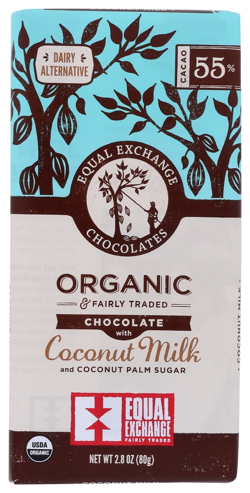 Equal Exchange Organic Chocolate with Coconut Milk 2.8 Oz Bar