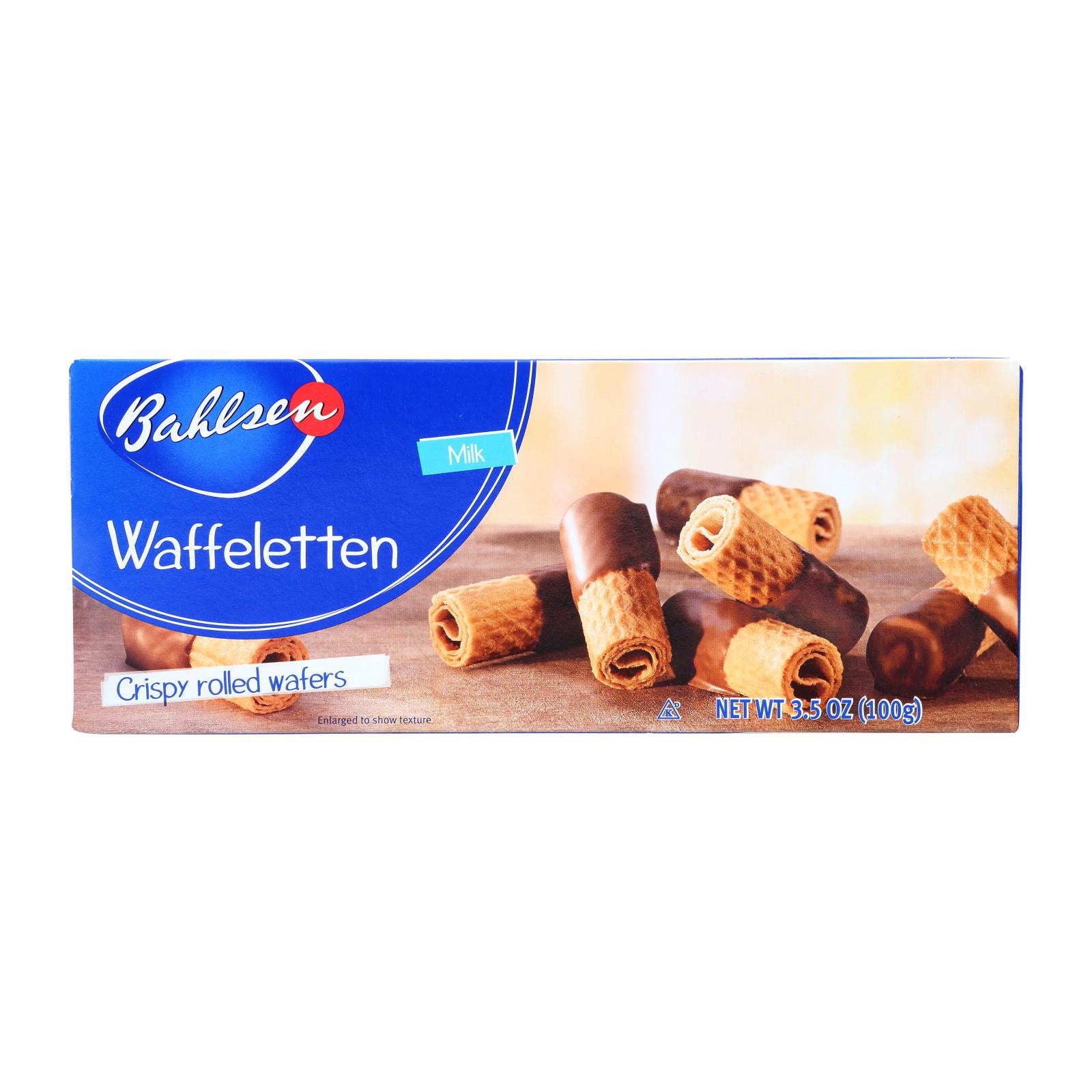 Bahlsen Waffeletten Delicate Wafer Rolls dipped in European Chocolate 3.5 oz Box