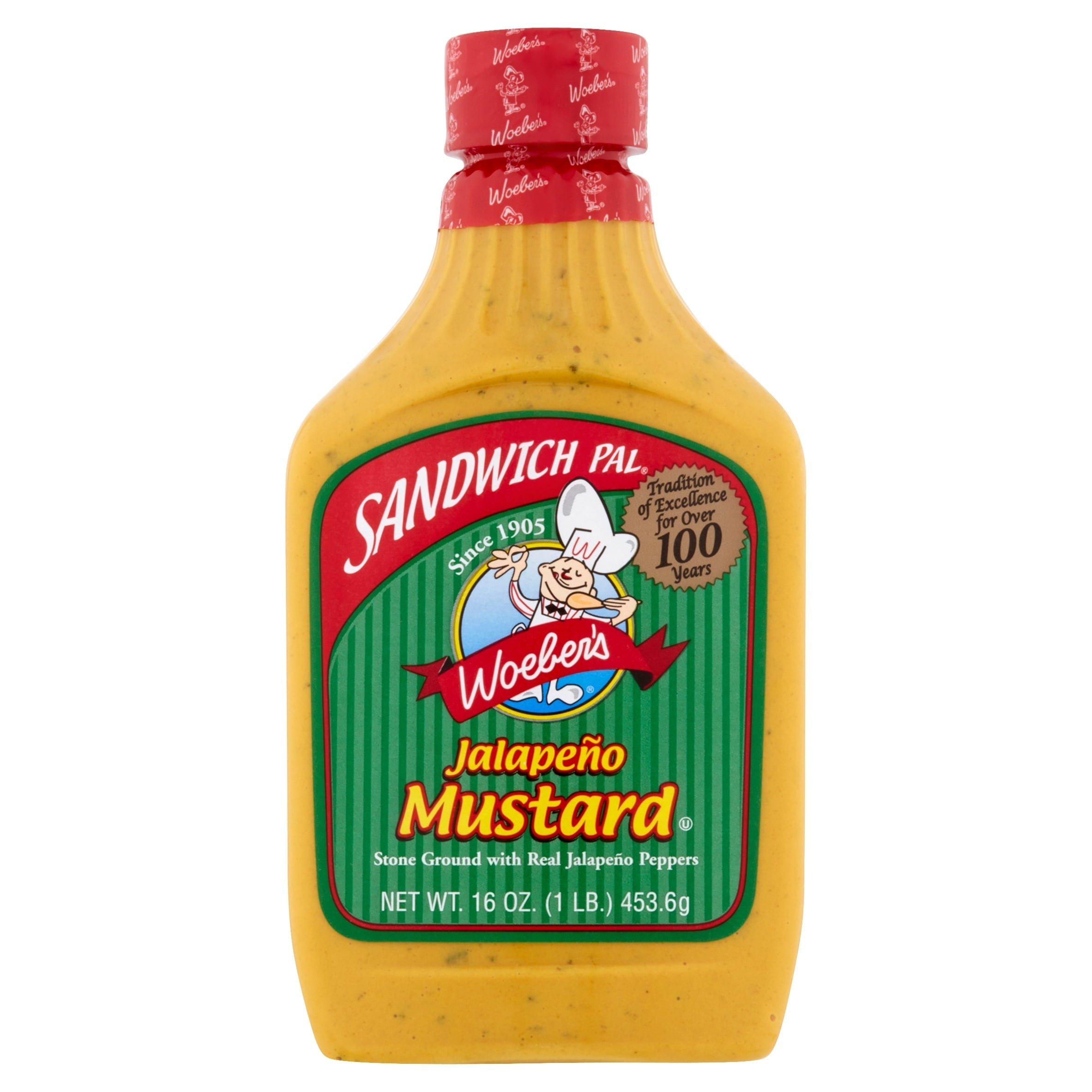 Woeber's Sandwich Pals Jalapeno Mustard 16 Oz