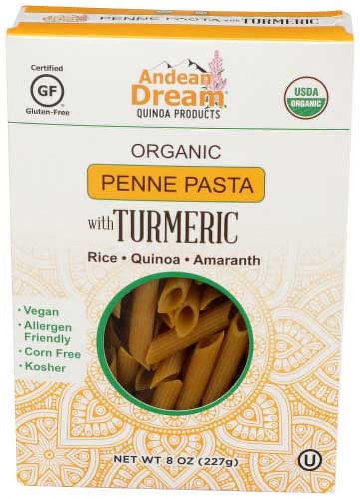 Andean Dream - Organic Penne Pasta with Turmeric 8 oz Box