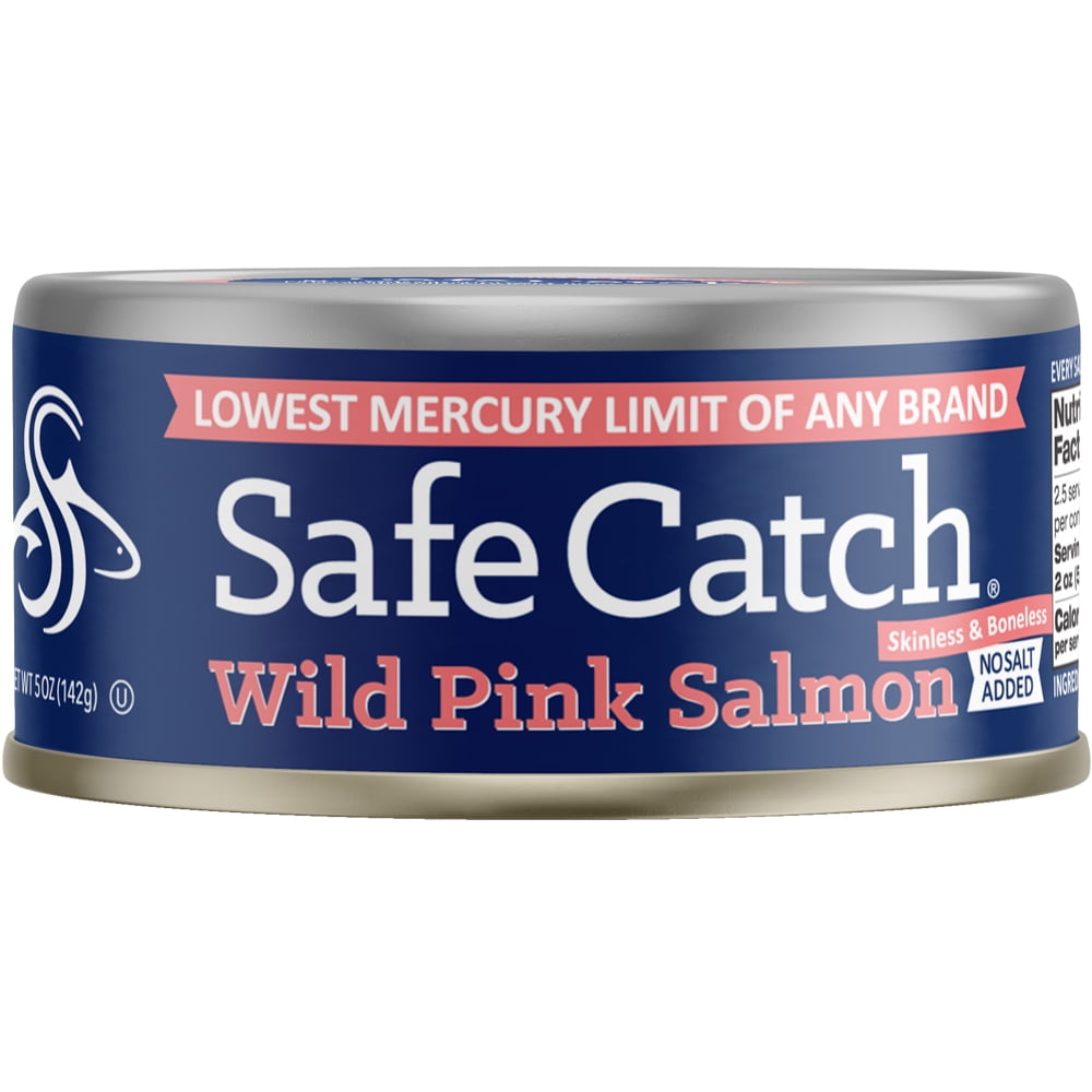 Safecatch Premium Skinless & Boneless Wild Pink Salmon No Salt Added 5 oz Can