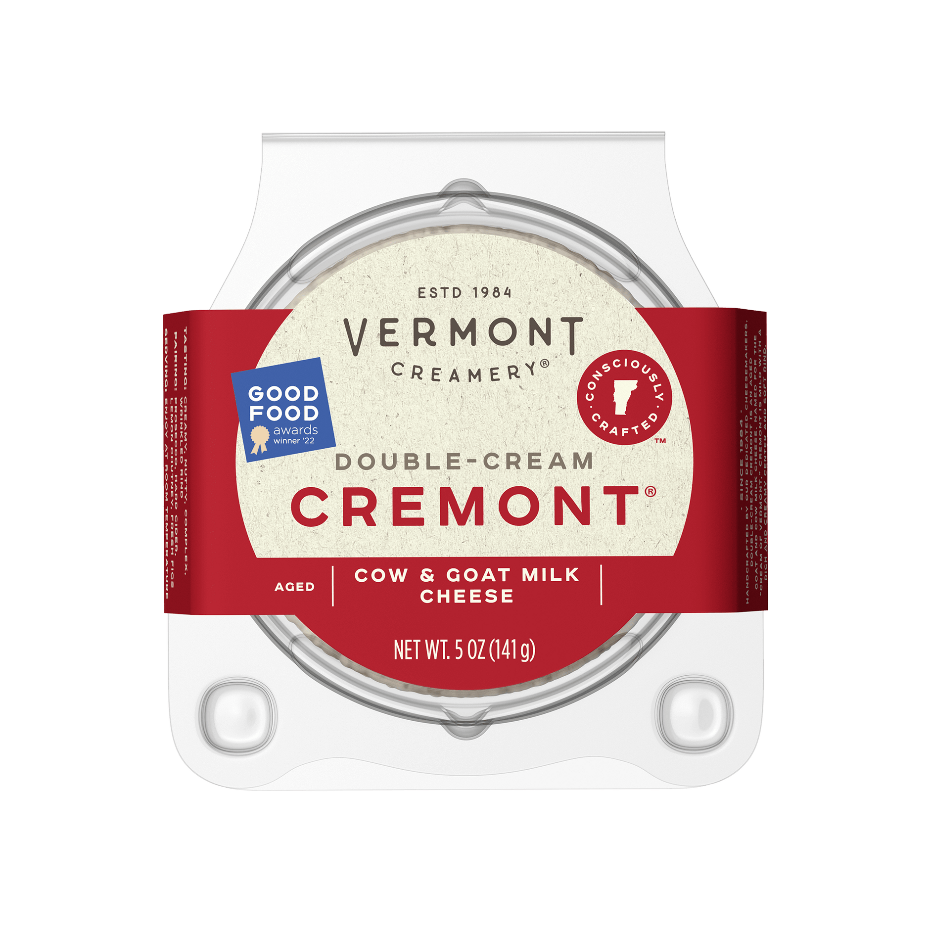 Vermont Creamery Cremont Cheese Cow & Goat Milk 5oz 6ct