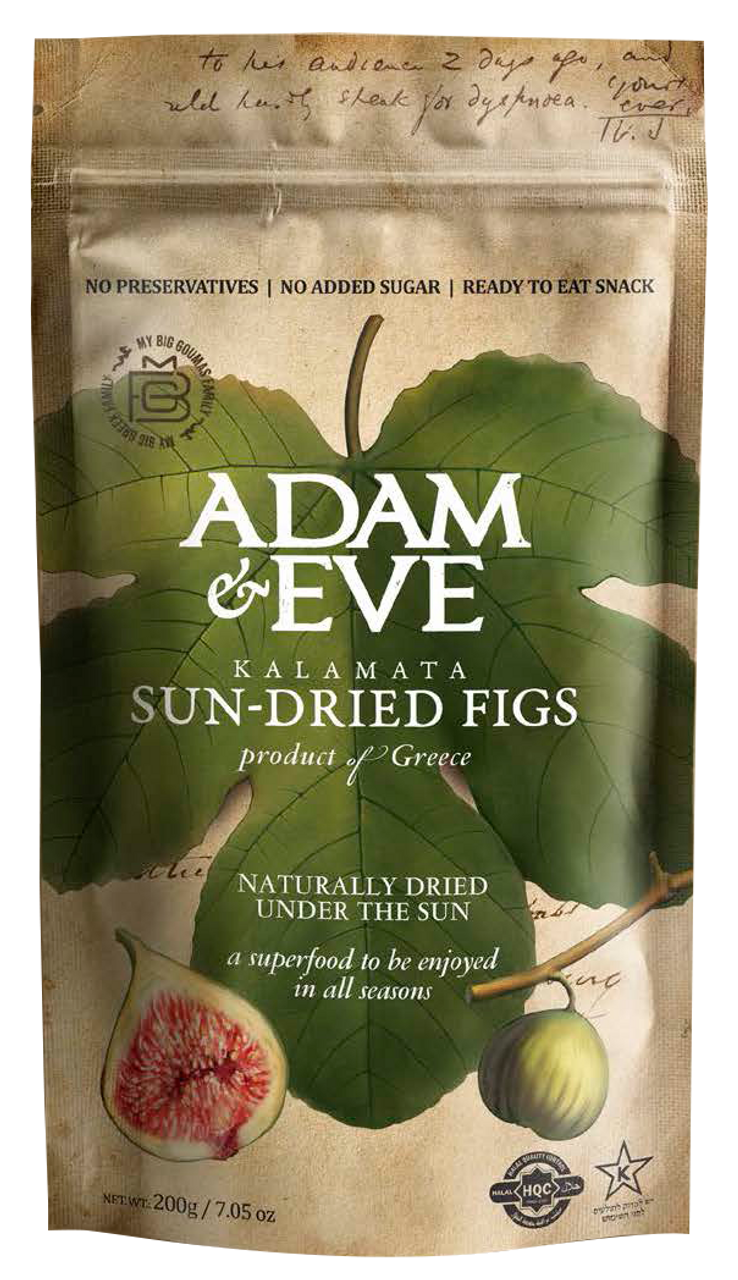 Wholesale Adam & Eve Kalamata Sun-Dried Figs 7.05 Oz - 24ct- Bulk