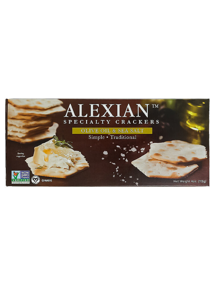 Wholesale Alexian Olive Oil & Sea Salt Cracker 4 oz-12ct Case Bulk