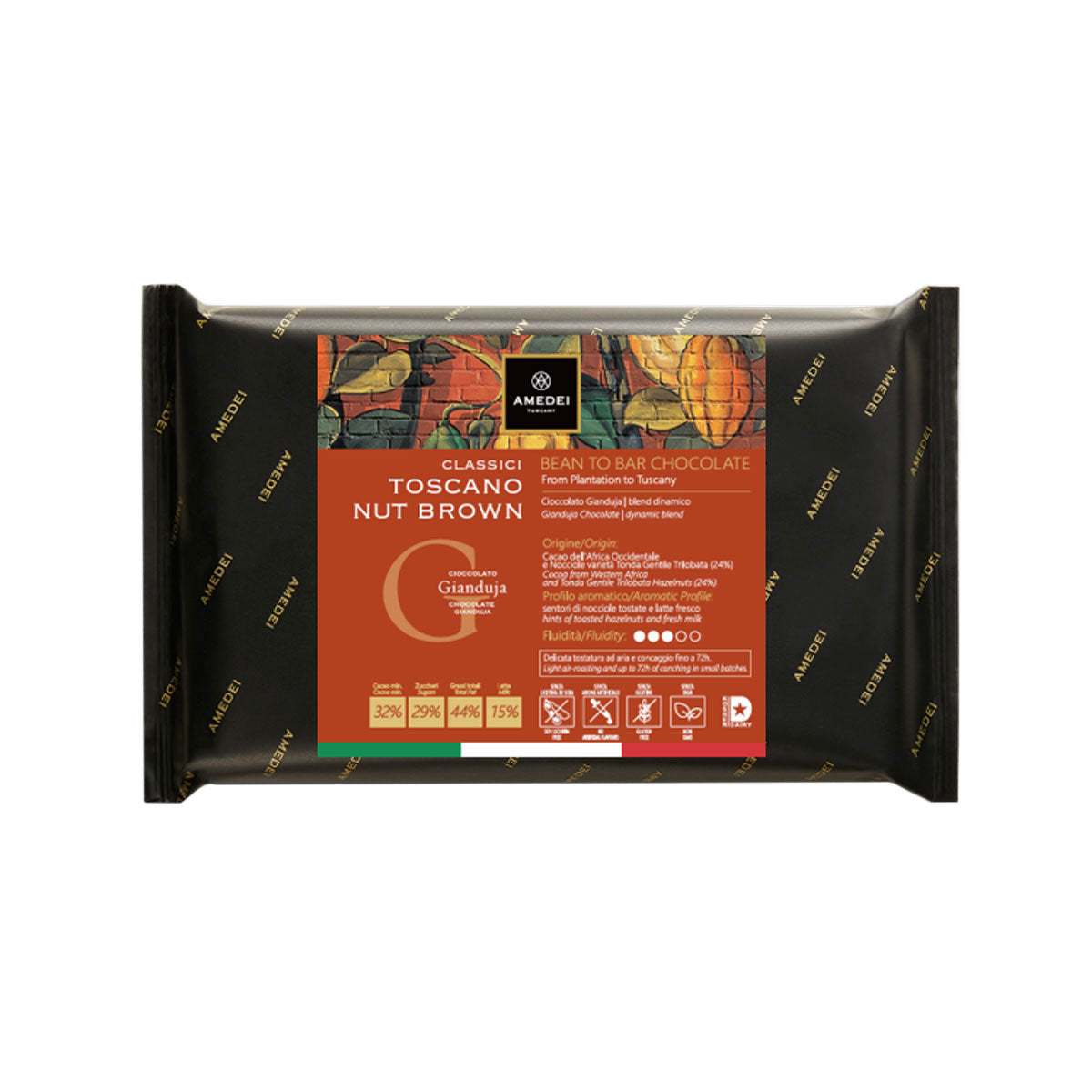 Atalanta Amedei Couverture Toscano Gianduja 1 Kg Bar