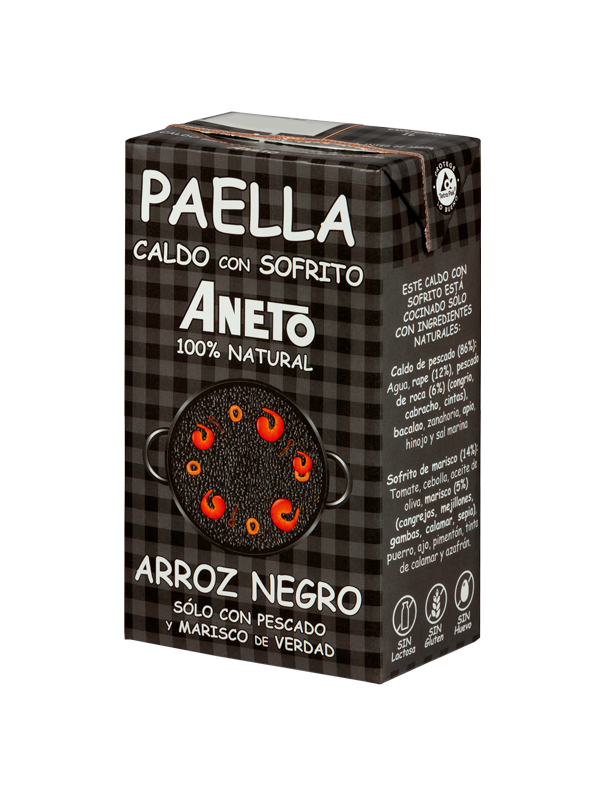 Aneto Broth Squid Ink Paella Cooking Base 4oz 6ct