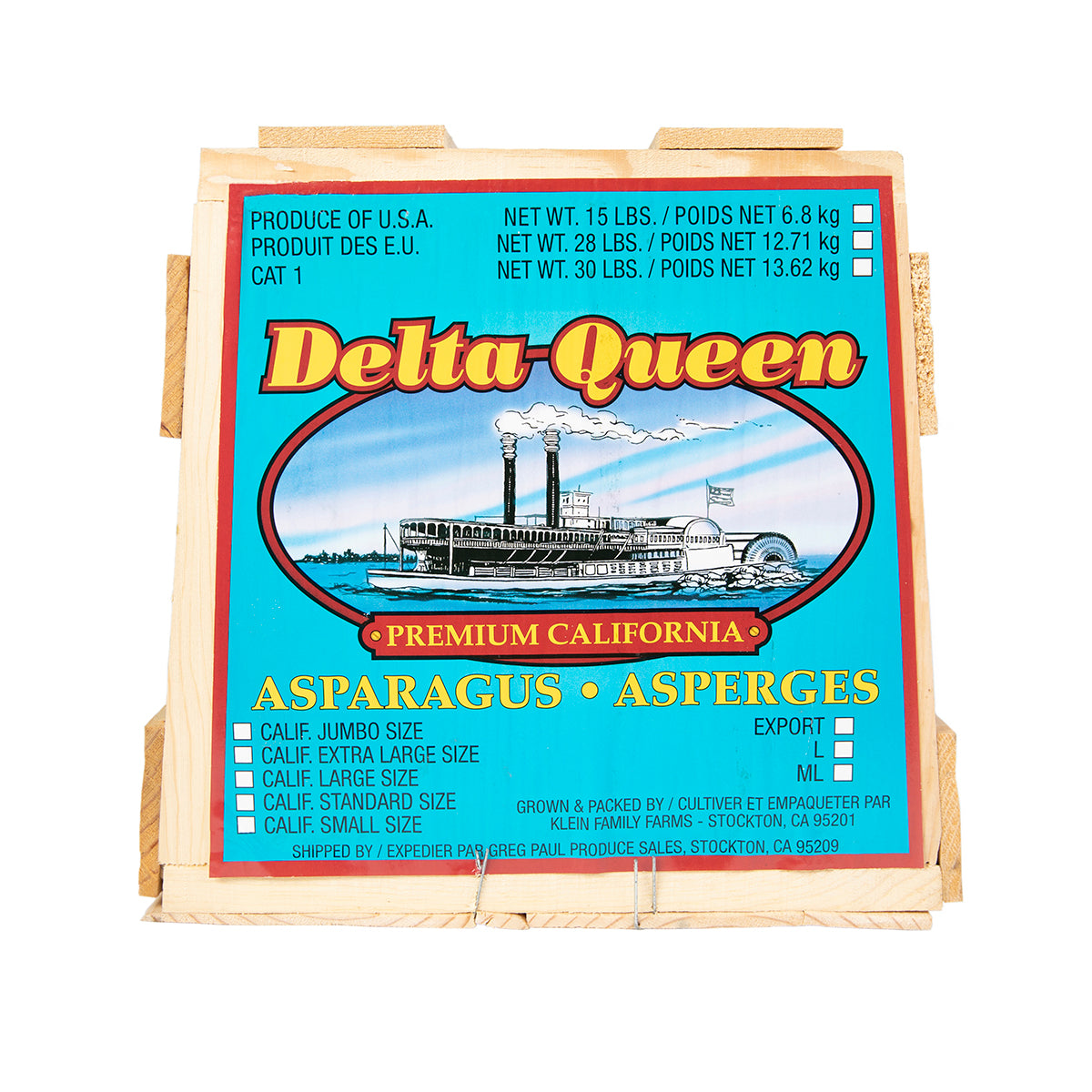 Delta Queen California Premium Jumbo Asparagus 11 lb