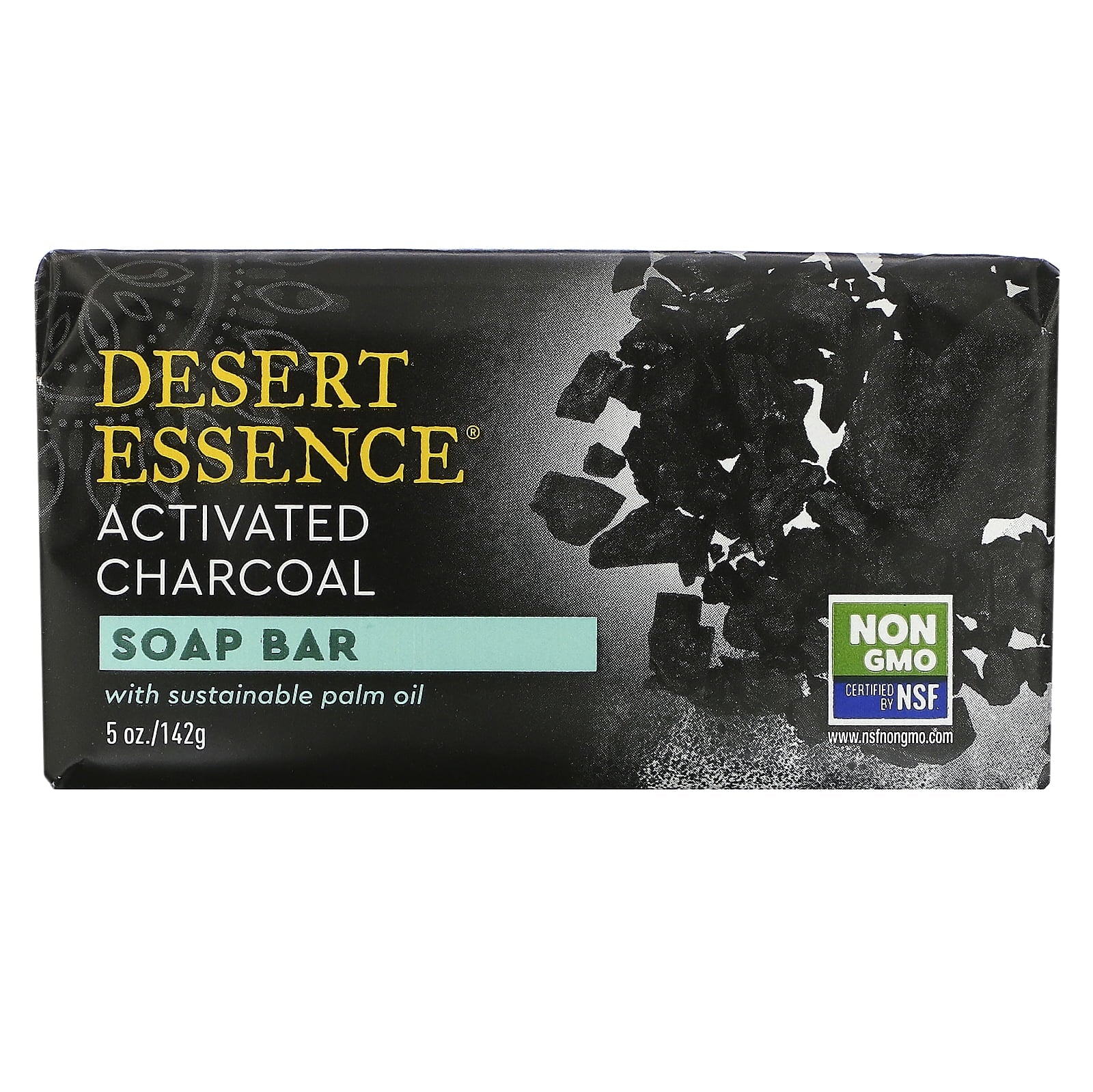 Desert Essence Activated Charcoal Soap 5 oz Bar