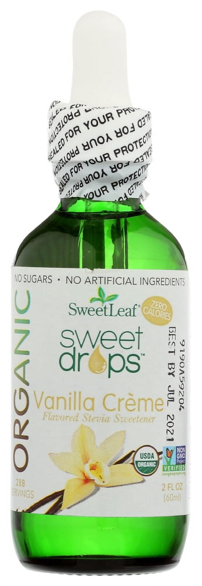 SweetLeaf Organic Liquid Stevia, Vanilla Creme Flavored 2 fl. oz