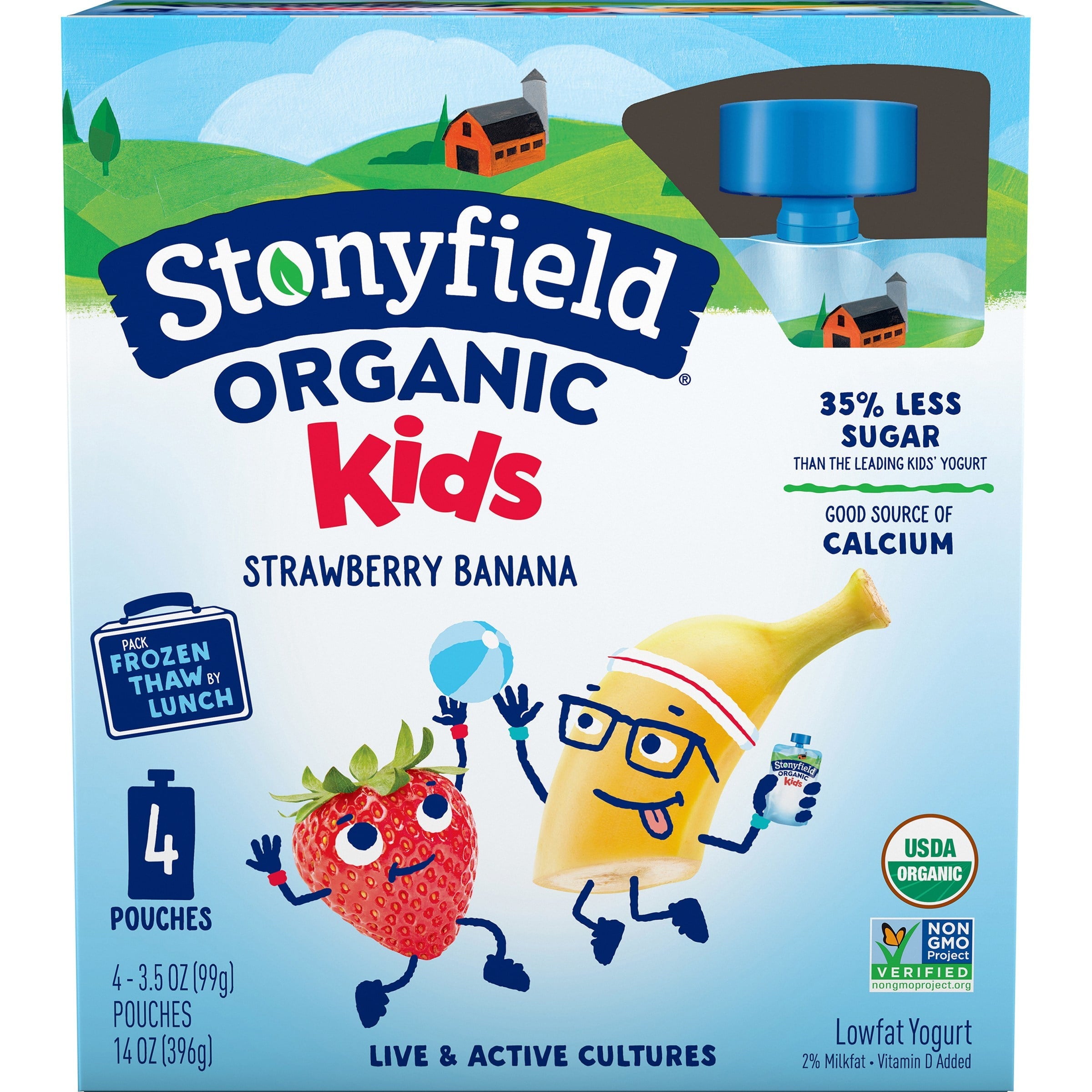 Yokids Organic Straw Nana Rama Lowfat Yogurt 3.7 Oz