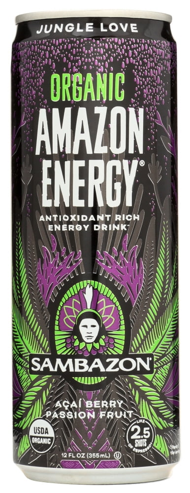 Jungle Love Organic Amazon Energy Drink Sambazon 12 Fl Oz Can