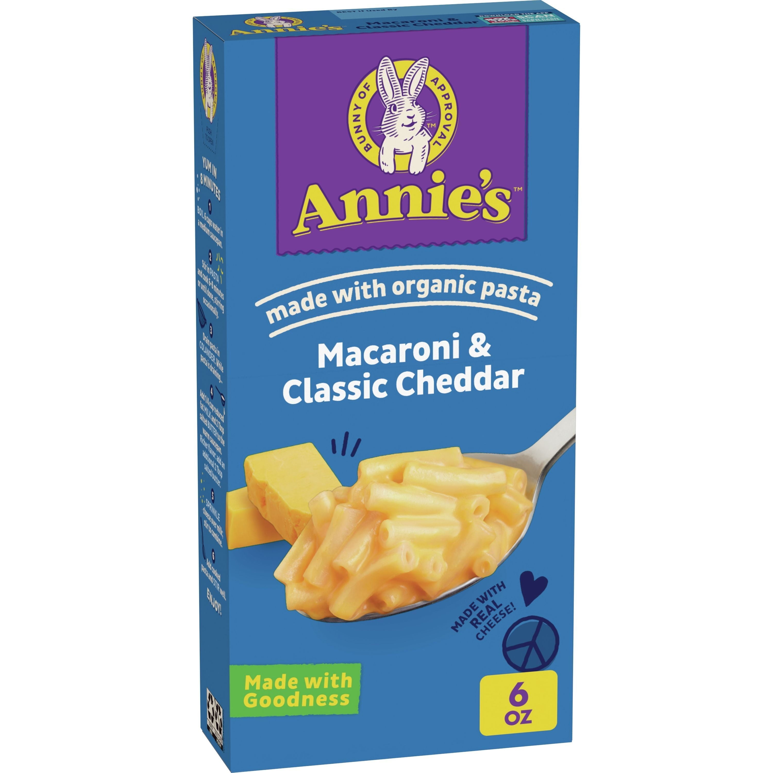 Annie's Homegrown Macaroni & Classic Cheedar 6 Oz Box