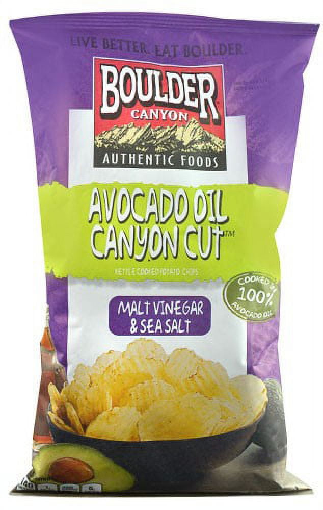 Boulder Canyon Avocado Oil Vinegar & Salt Chips 5.25 oz Bag