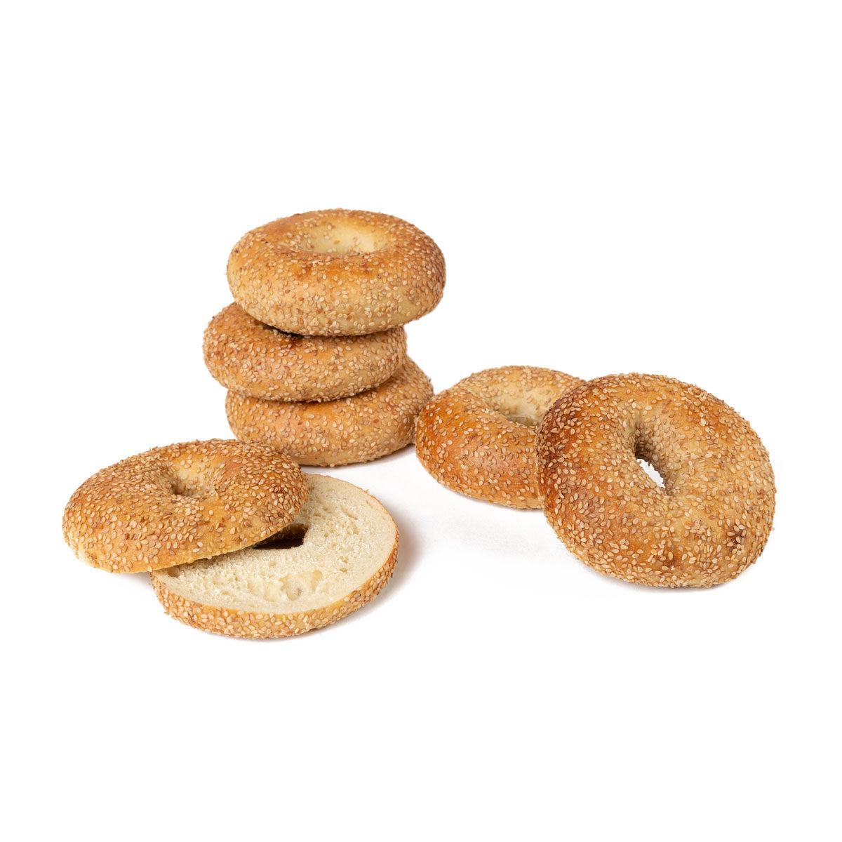 Wholesale Orwashers Bakery Frozen Sesame Bagel 6 CT-8ct Case Bulk