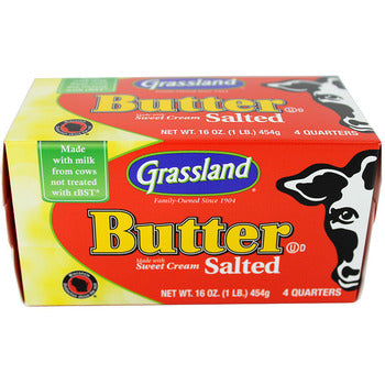 Wholesale Grassland Salted Butter Qtr 1lb-36ct Case Bulk