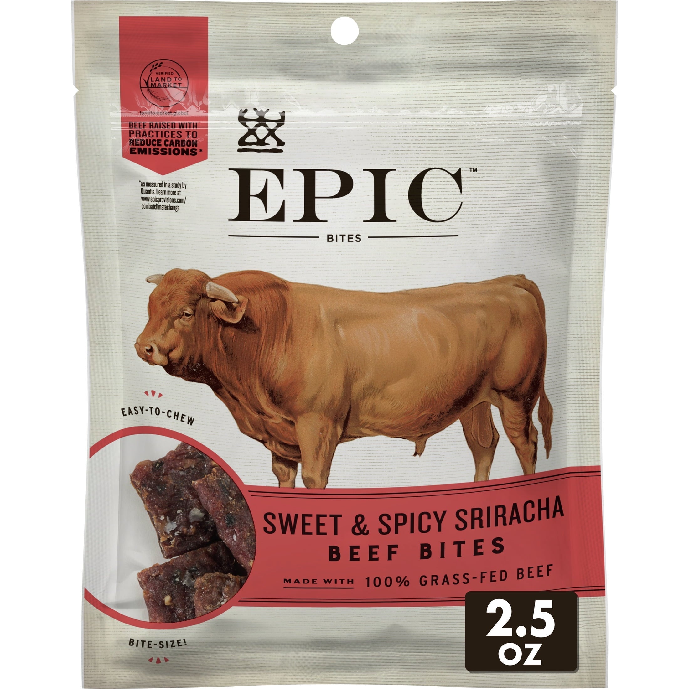 Epic Sweet & Spicy Sriracha Beef Bites 2.5 Oz Bag