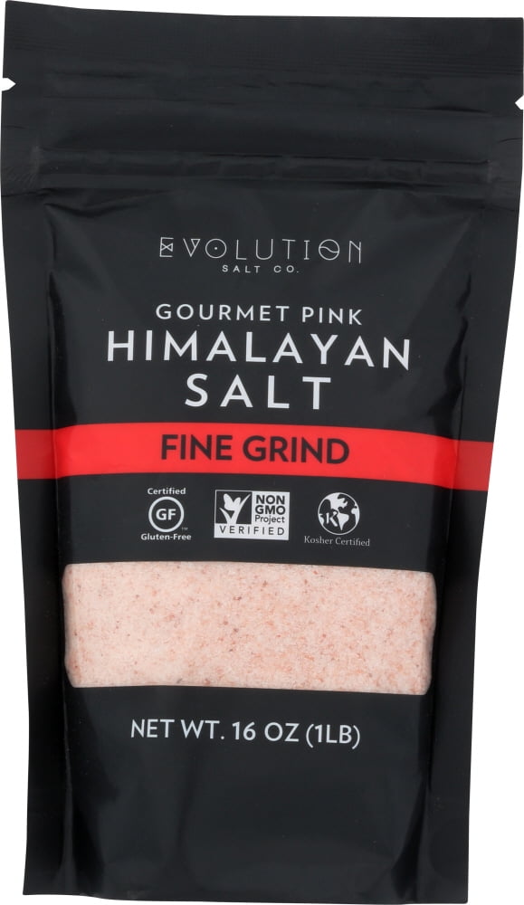 Evolution Salt Himalayan Pink Salt Fine Grind 16 Oz Pouch