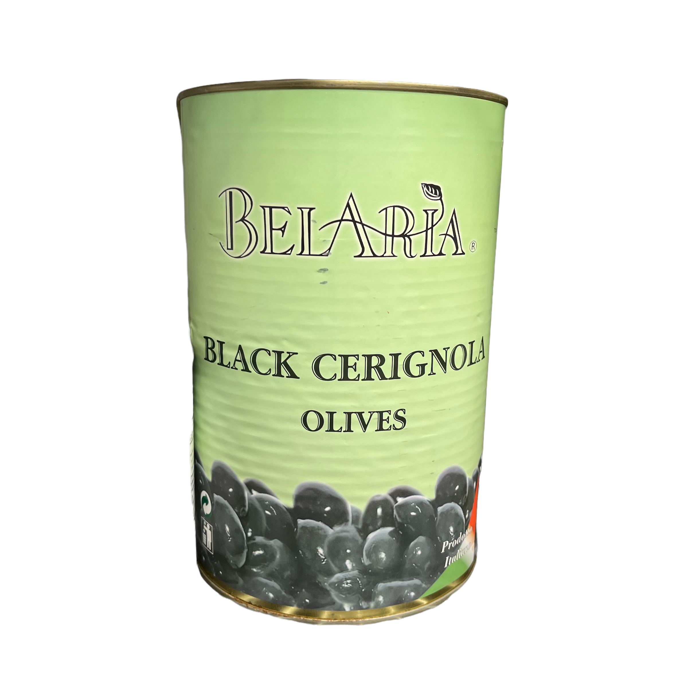 BelAria Black Cerignola Olives 5.5 lb Can