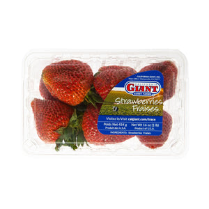 Wholesale California Giant Berry Farms Strawberries 1 lb Box-8ct Case Bulk