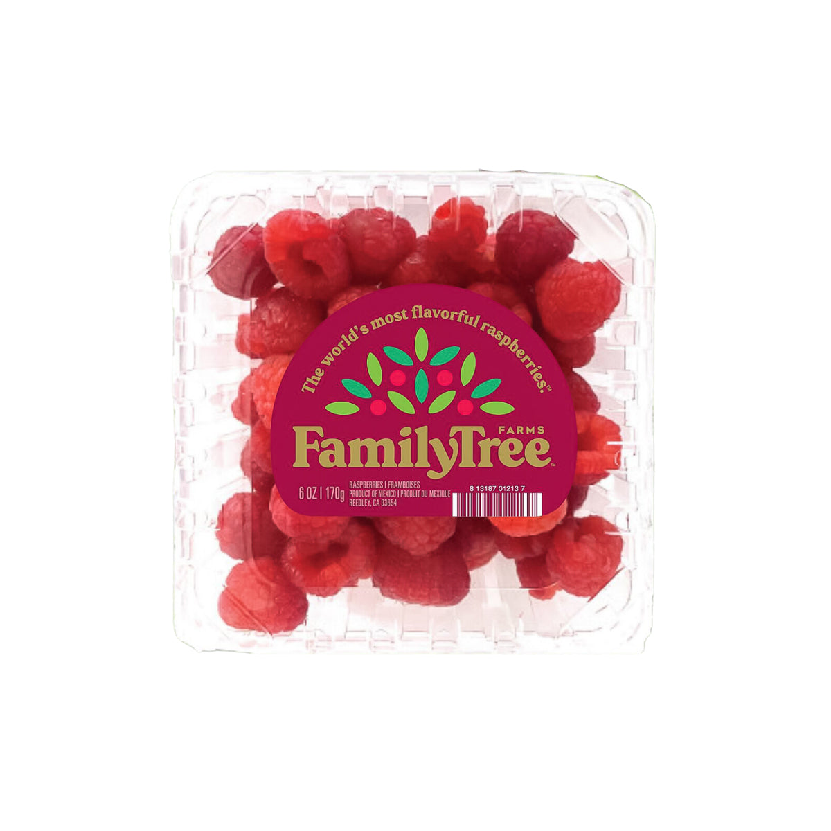 Family Tree Farms Raspberries 6 OZ