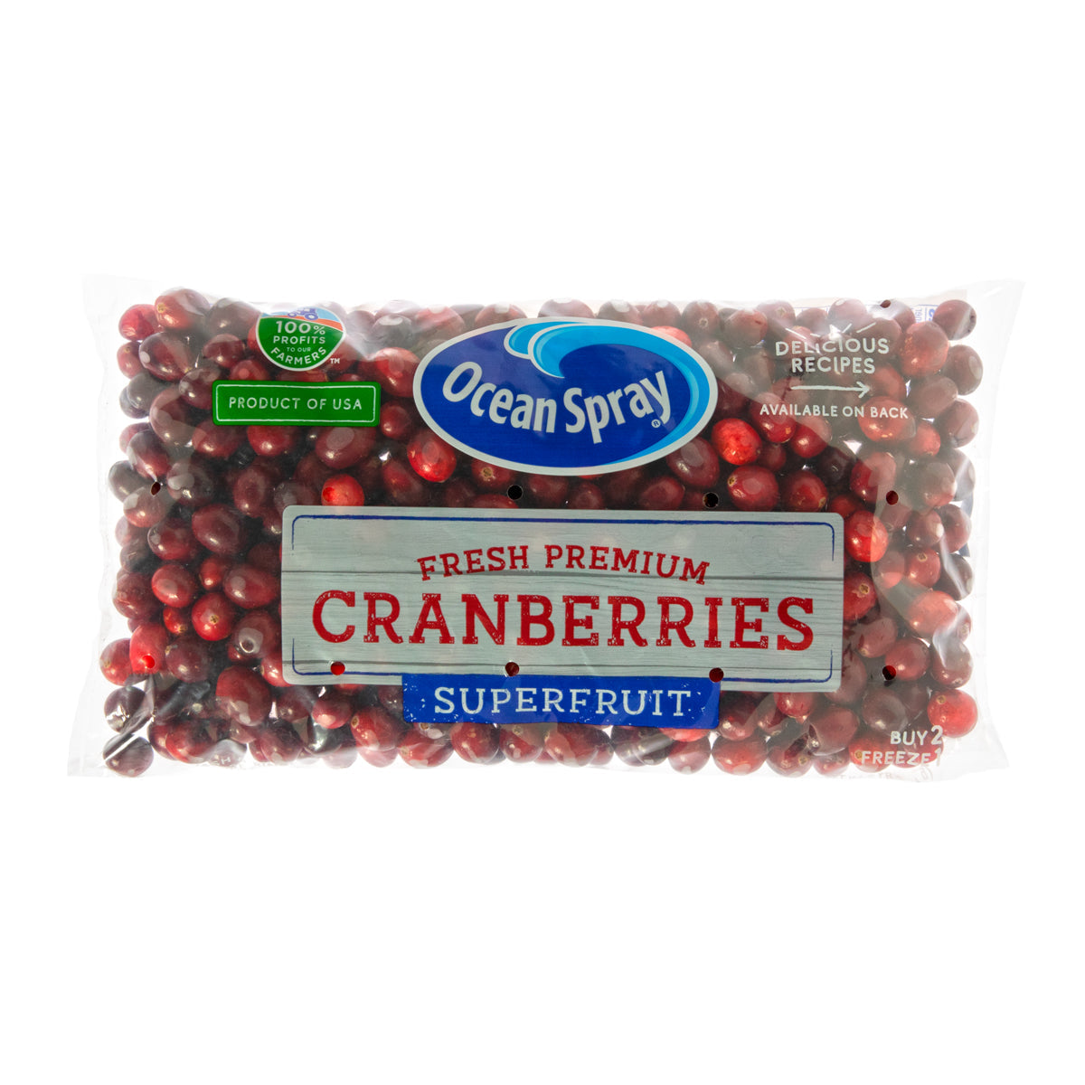 Wholesale BoxNCase Cranberries 2 LB-12ct Case Bulk