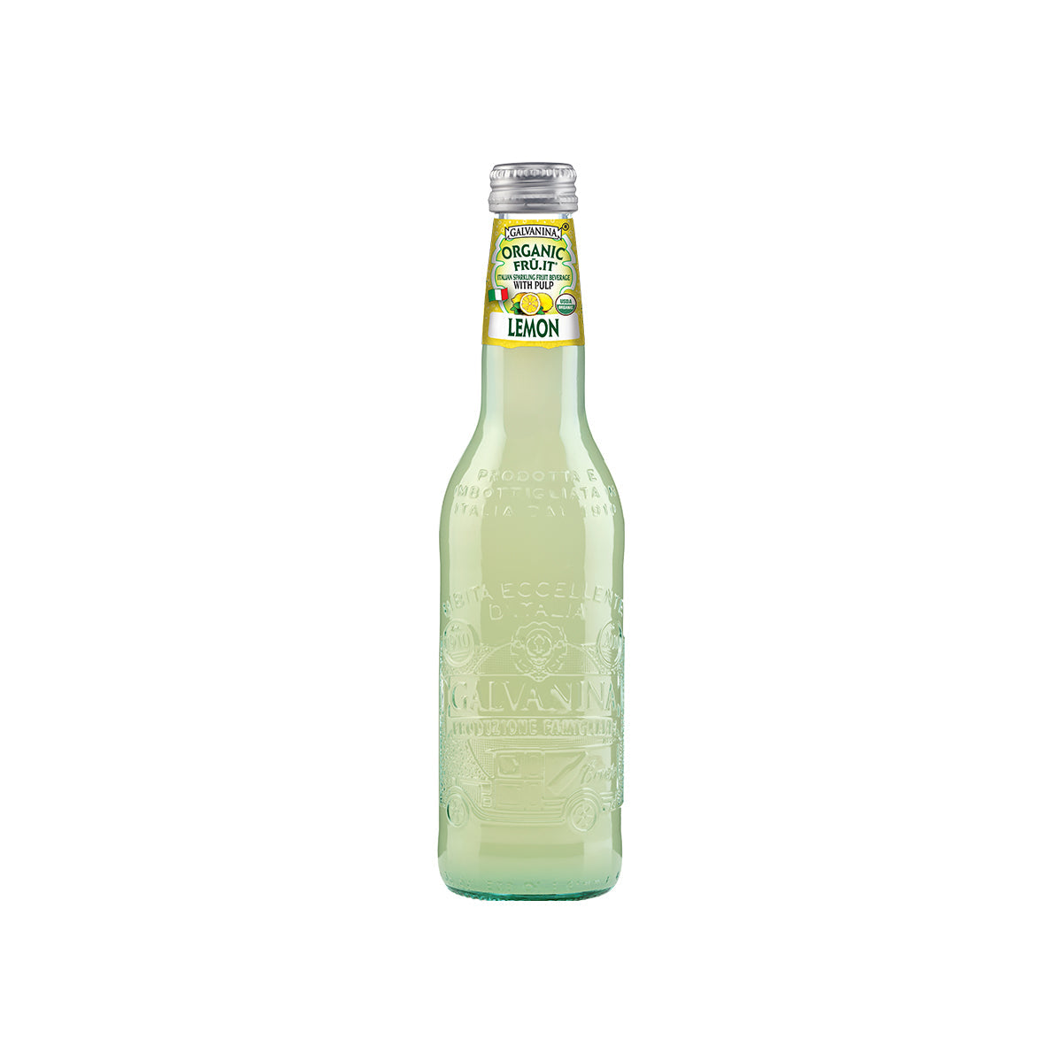 Wholesale Galvanina Organic Lemon Sparkling Soda 12 Oz Bottle-12ct Case Bulk