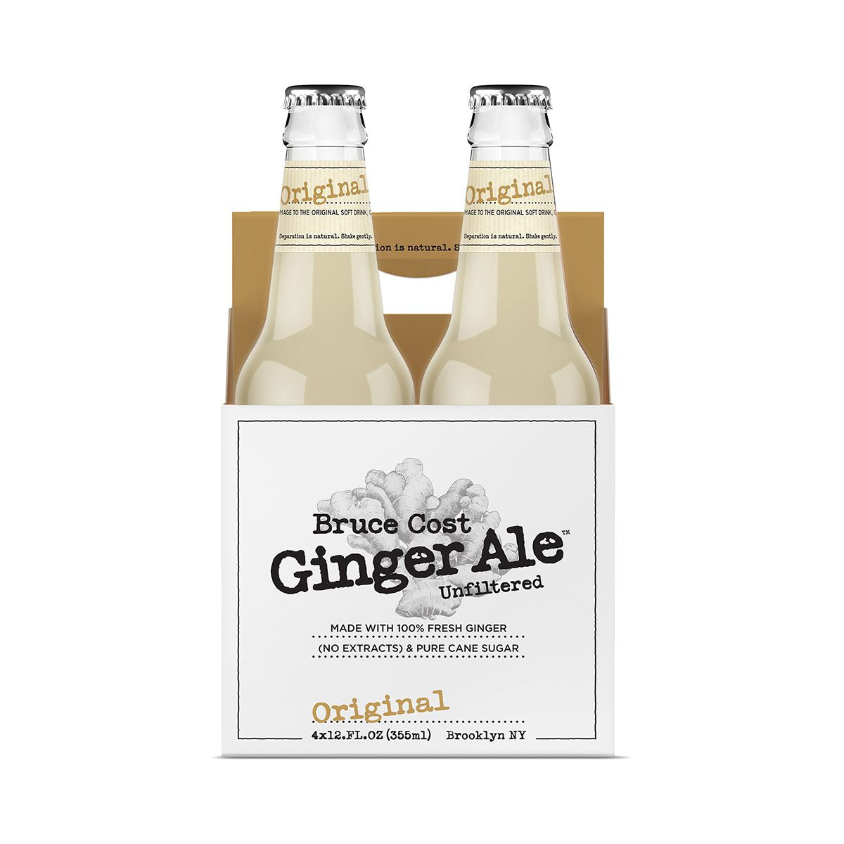 Wholesale Bruce Cost Original Ginger Ale 12 Oz Bottle-24ct Case Bulk