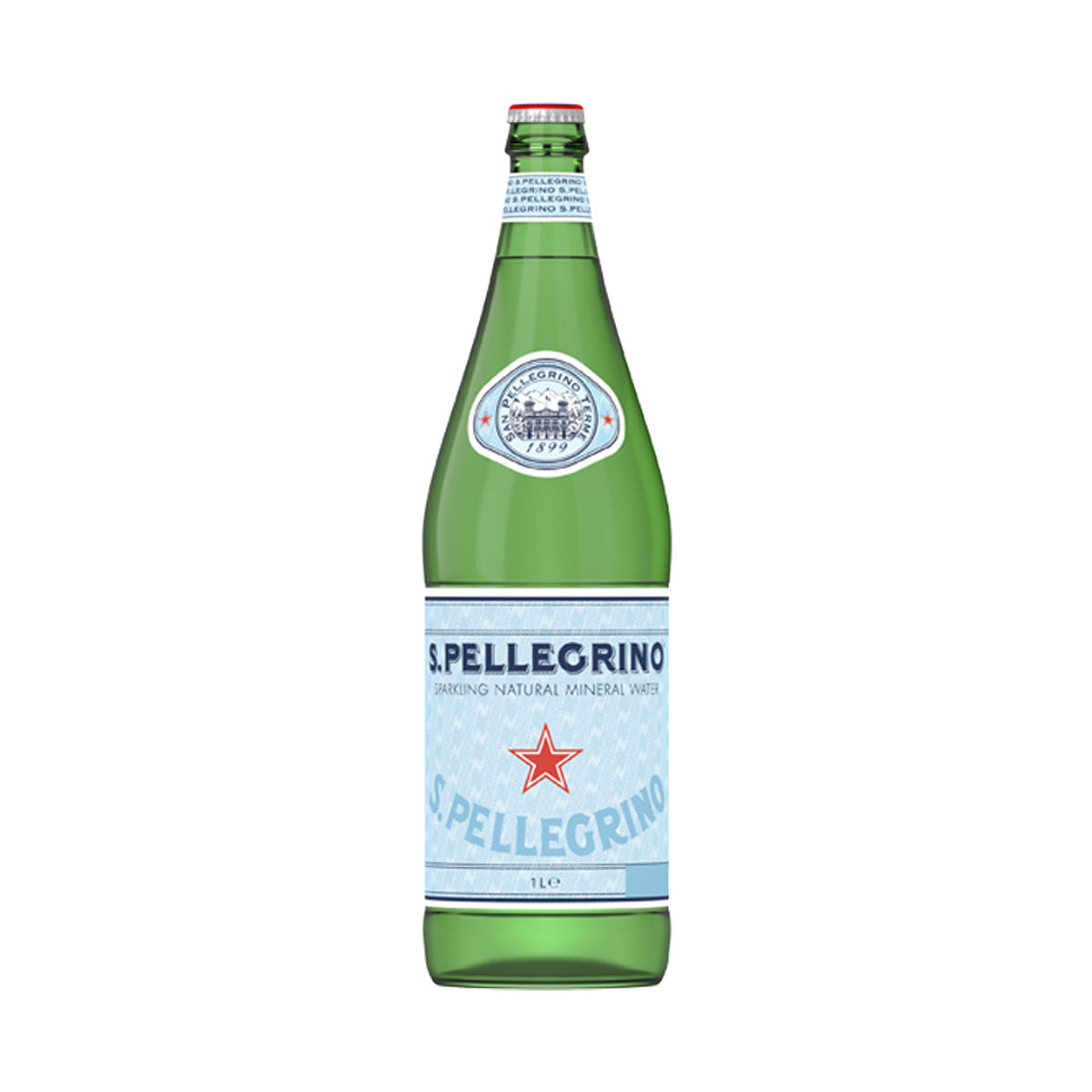 Wholesale S.Pellegrino Sparkling Water Glass Bottle 1 LT- Bulk