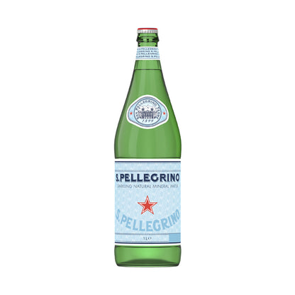 Wholesale S.Pellegrino Sparkling Water Glass Bottle 1 LT- Bulk