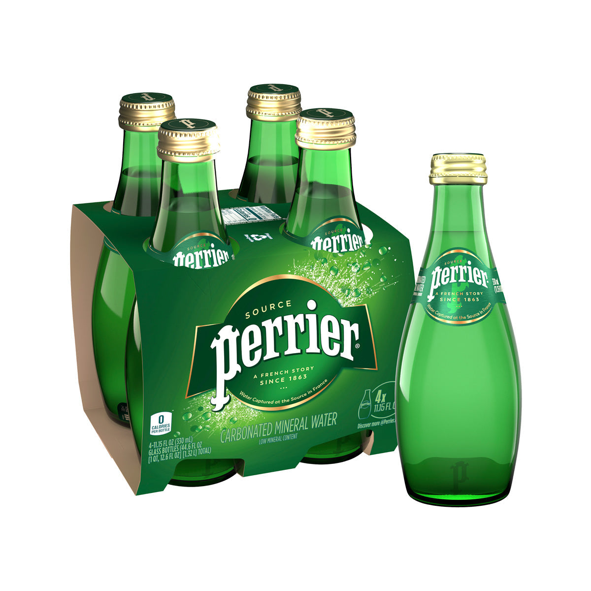 Perrier Sparkling Plain Water 11 Oz Bottle