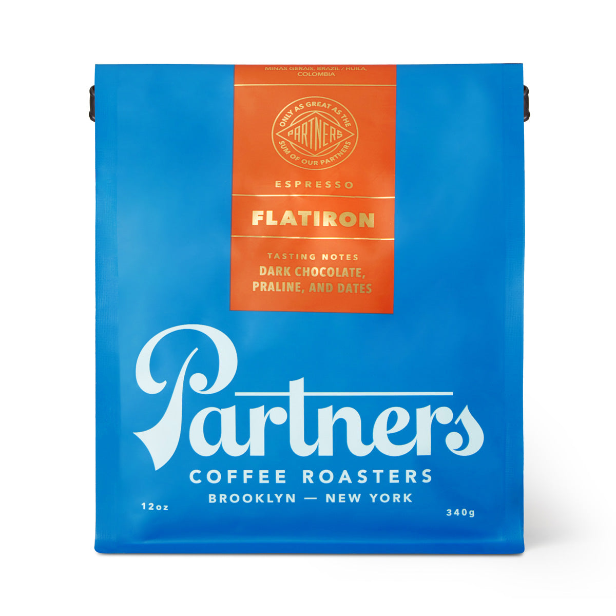 Wholesale Partners Coffee Flatiron Blend Whole Bean Coffee 12 Oz Bag-6ct Case Bulk