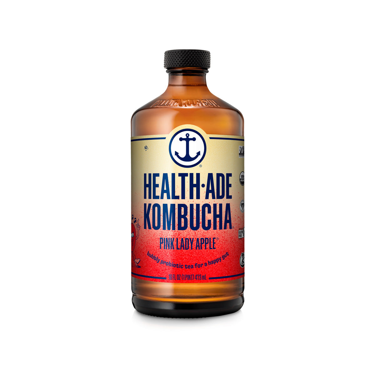 Wholesale Health-Ade Organic Pink Lady Apple Kombucha 16 OZ-12ct Case Bulk